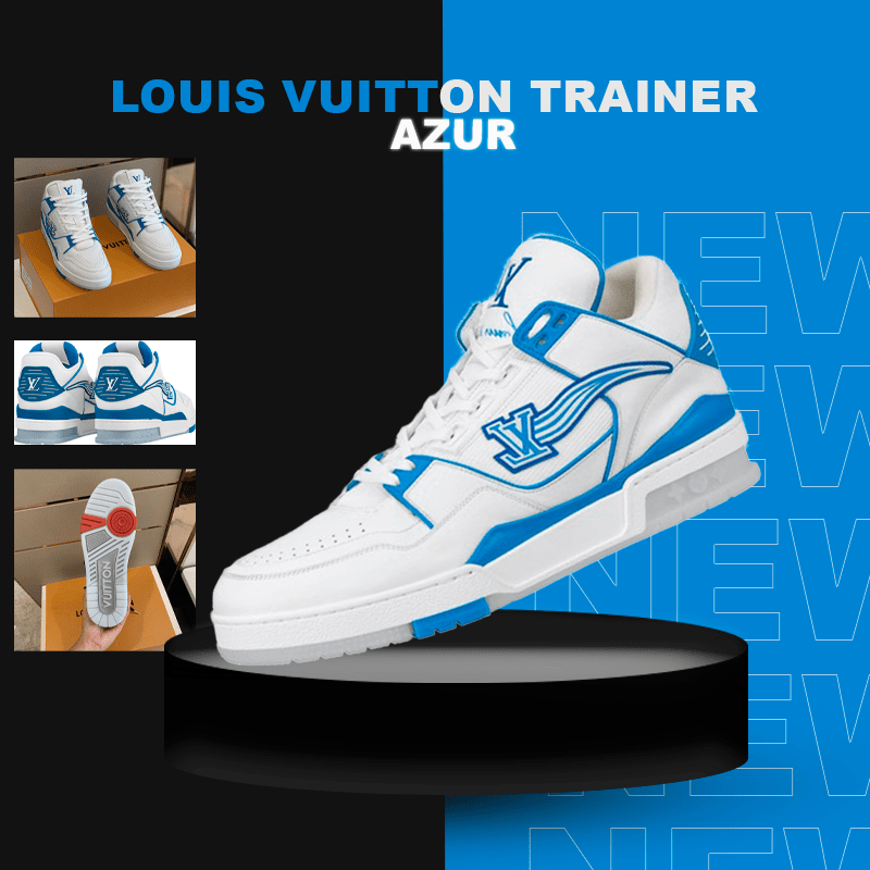 Louis Vuitton, Shoes, Louis Vuitton Blue White Trainer Azur
