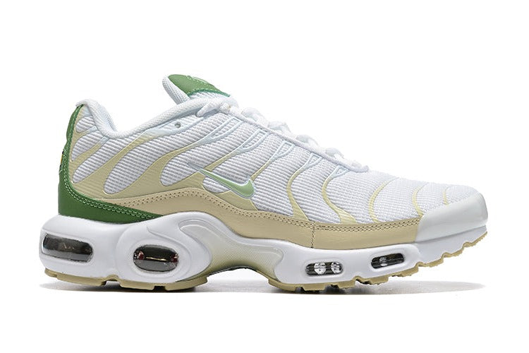 Nike air max plus white sale and green