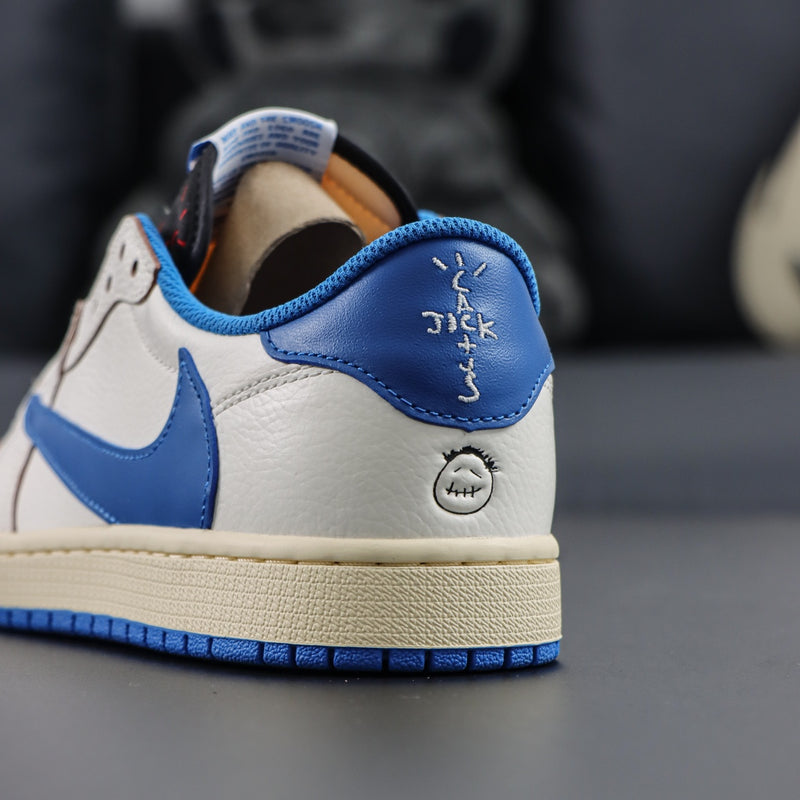 Air Jordan 1 Low Travis Scott X Fragment White Blue