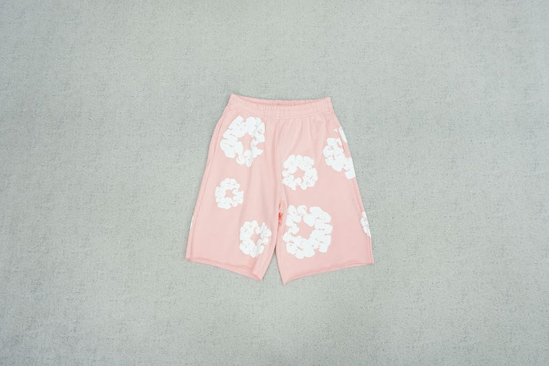 Shorts Moletom Denim Tears Rosa Florença