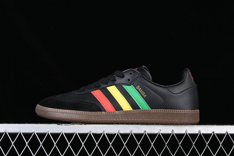 ADIDAS SAMBA VEGAN BLACK/GREEN/YELLOW/RED