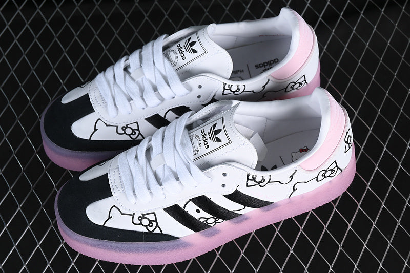 ADIDAS SAMBA VEGAN WHITE/BLACK/PINK