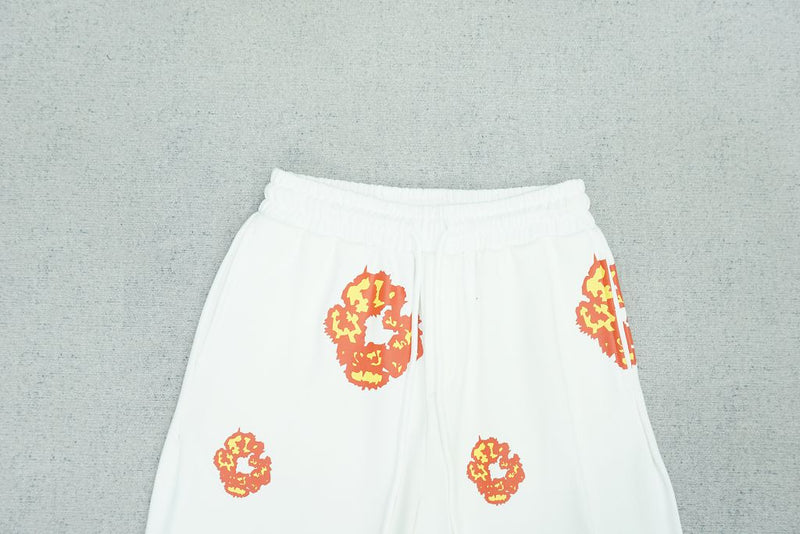 Shorts Moletom Denim Tears White Fire