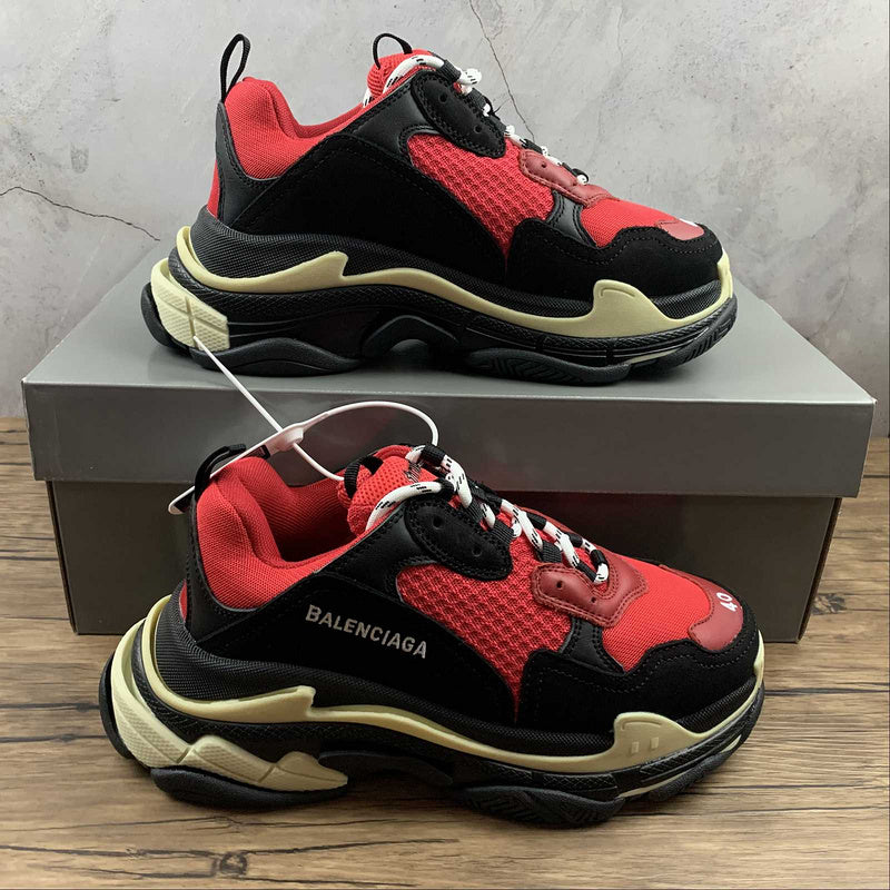 Balenciaga Triple S Red Black (Pre-Distressed)