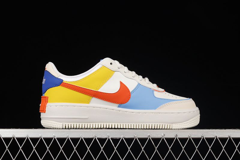 Nike Air Force 1 Low Shadow
Sail Game Royal Rush Orange University Blue