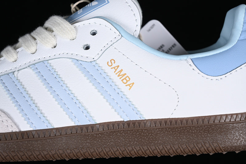 ADIDAS SAMBA VEGAN WHITE/BROWN/BLUE/GREY