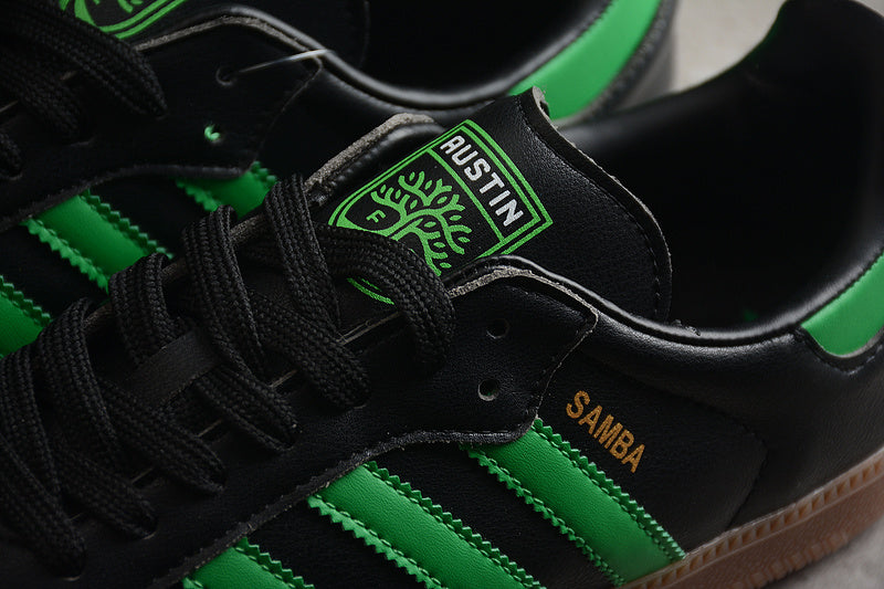 SAMBA AUSTIN FC SHOES CORE BLACK/REAL GREEN/GUM
