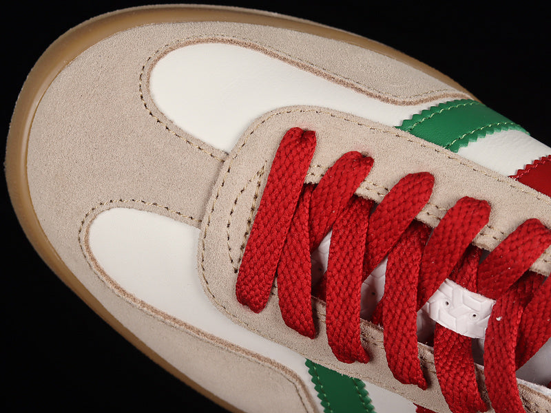 GU*CCI X GAZELLE SHOES CLOUD WHITE/GREEN/RED