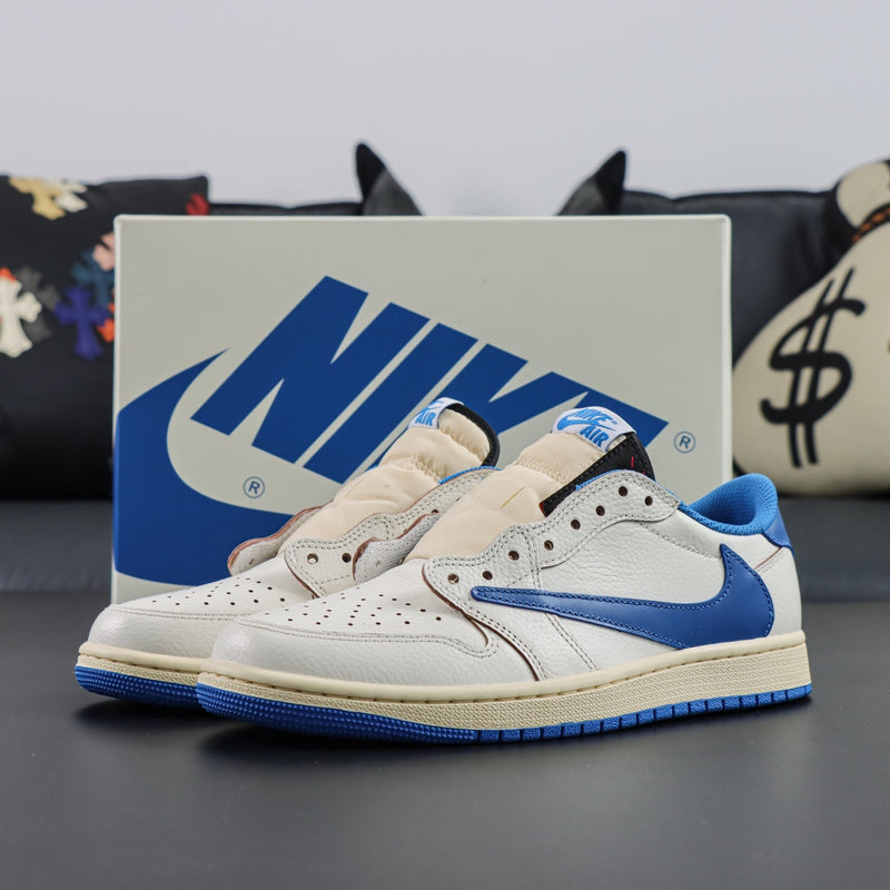 Air Jordan 1 Low Travis Scott X Fragment White Blue