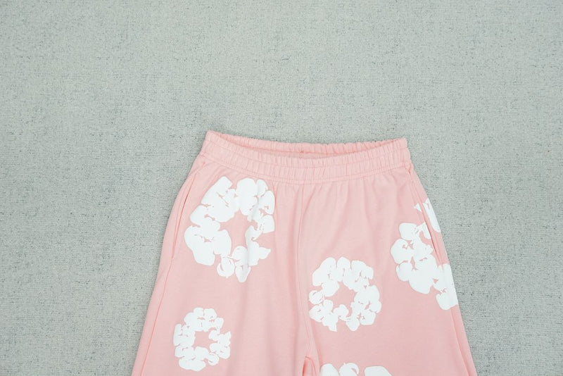 Shorts Moletom Denim Tears Rosa Florença