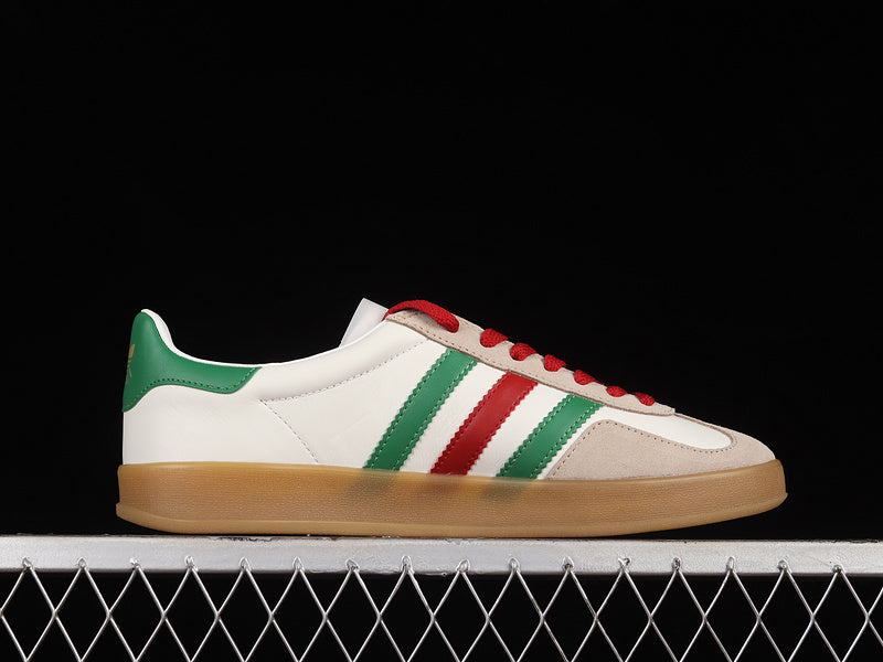 GU*CCI X GAZELLE SHOES CLOUD WHITE/GREEN/RED