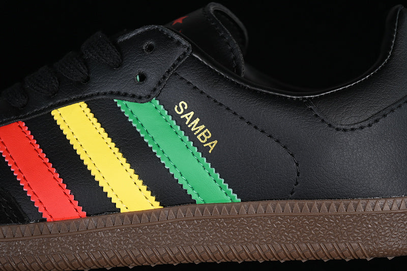 ADIDAS SAMBA VEGAN BLACK/GREEN/YELLOW/RED