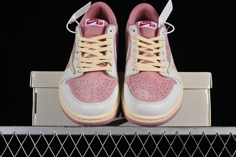 TRAVIS SCOTT X AIR JORDAN 1 LOW SHY PINK