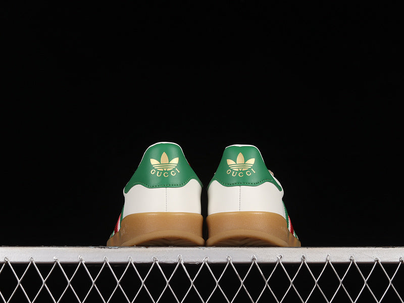 GU*CCI X GAZELLE SHOES CLOUD WHITE/GREEN/RED