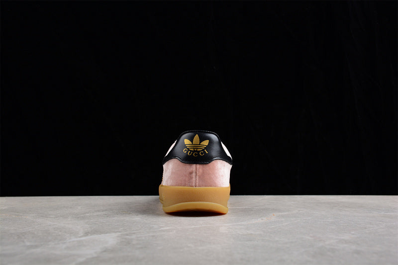 GU*CCI X GAZELLE SHOES LIGHT PINK/GOLD/CORE BLACK