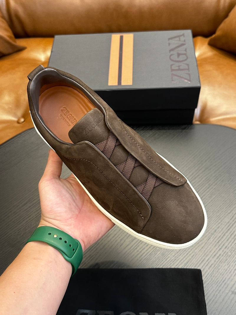 Zegna Tênis slip-on Marrom