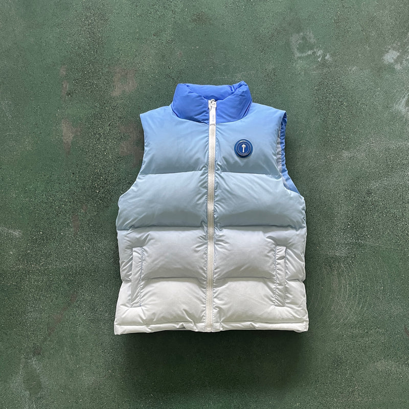 Colete Puffer Trapstar White/Blue