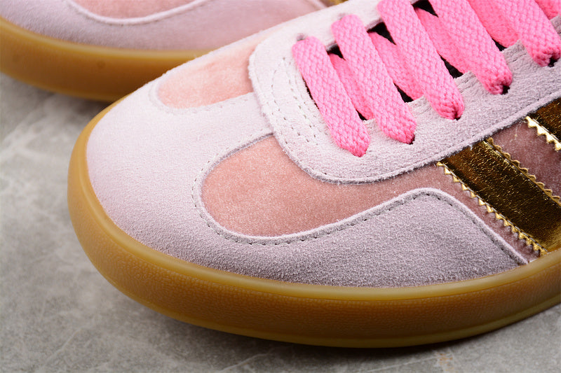 GU*CCI X GAZELLE SHOES LIGHT PINK/GOLD/CORE BLACK