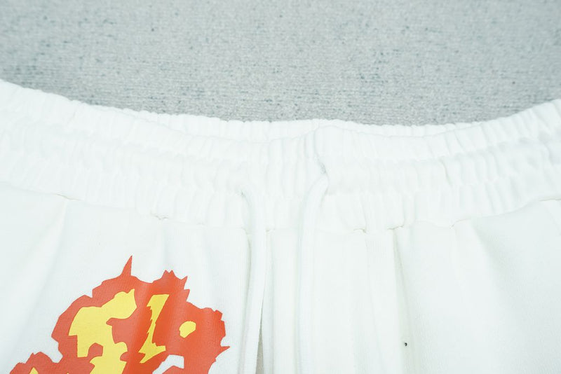 Shorts Moletom Denim Tears White Fire