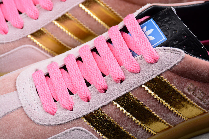 GU*CCI X GAZELLE SHOES LIGHT PINK/GOLD/CORE BLACK