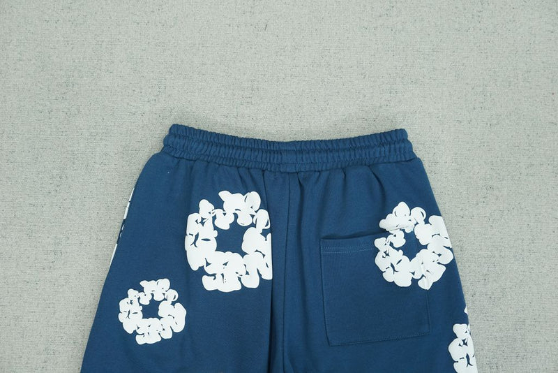 Shorts Moletom Denim Tears Azul Jeans