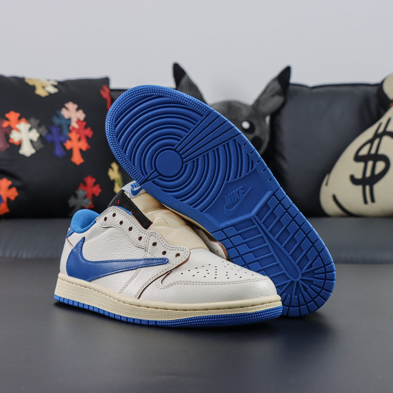 Air Jordan 1 Low Travis Scott X Fragment White Blue