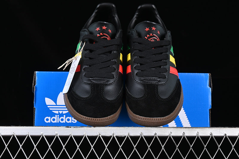 ADIDAS SAMBA VEGAN BLACK/GREEN/YELLOW/RED