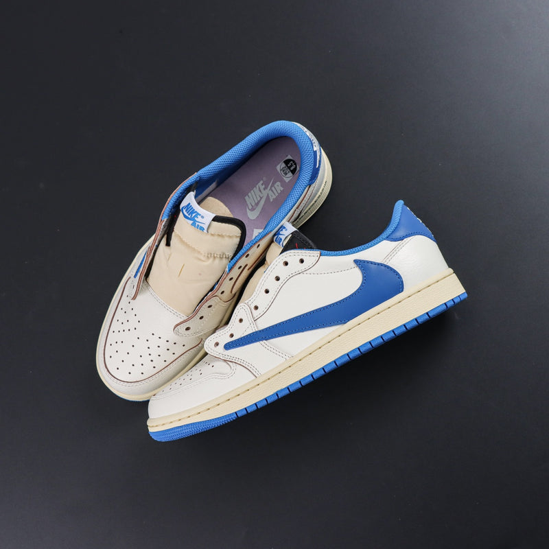 Air Jordan 1 Low Travis Scott X Fragment White Blue