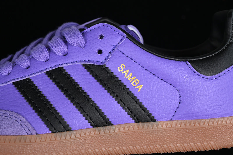 ADIDAS SAMBA VEGAN BROWN/BLACK/PURPLE