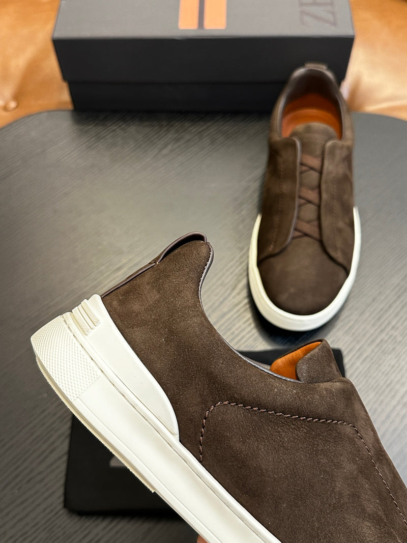 Zegna Tênis slip-on Marrom