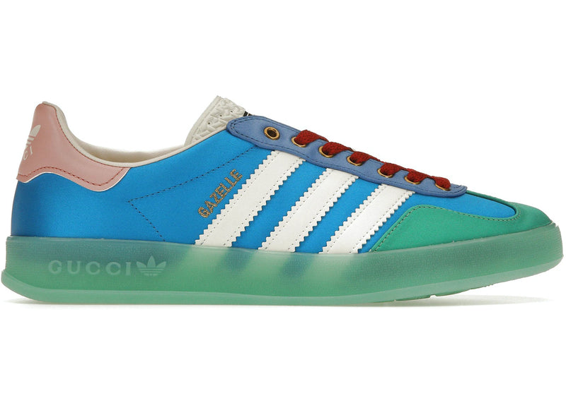 GU*CCI X GAZELLE SHOES BLUE/CLOUD WHITE/GREEN/RED