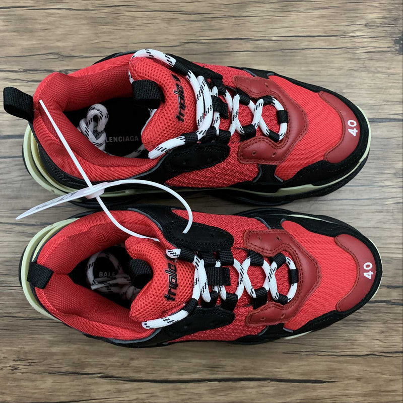 Balenciaga Triple S Red Black (Pre-Distressed)