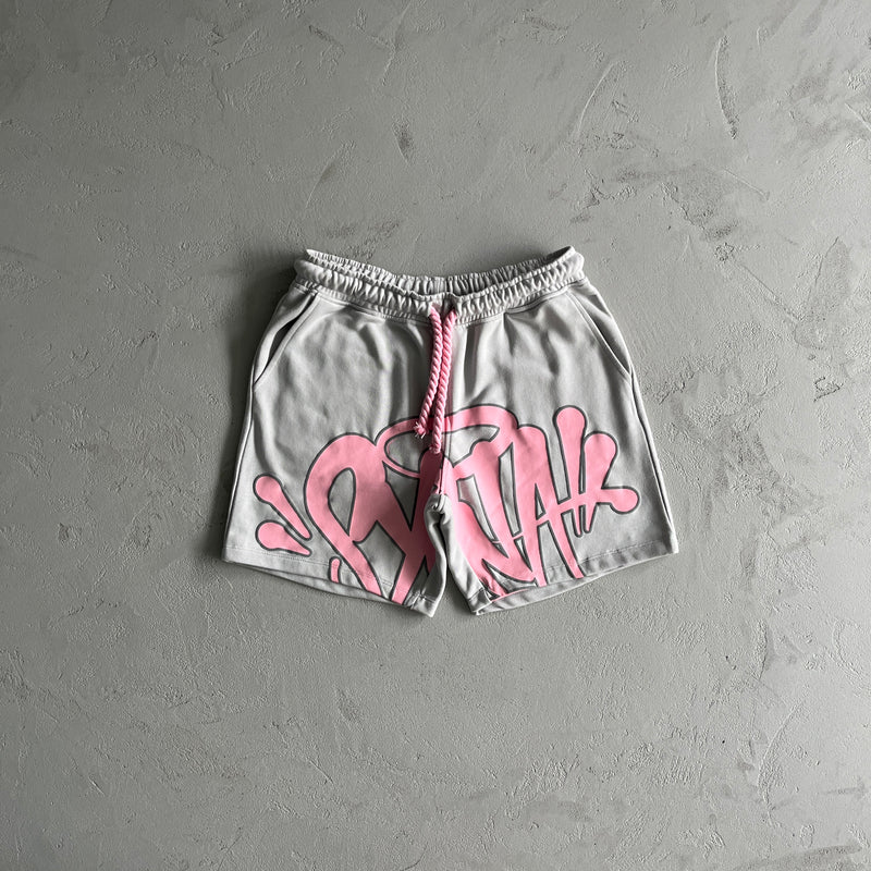 Conjunto Syna Shorts Cinza/Rosa