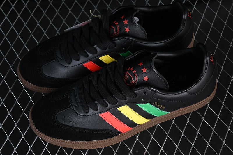 ADIDAS SAMBA VEGAN BLACK/GREEN/YELLOW/RED