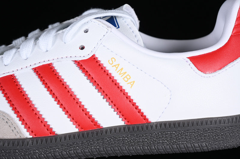 ADIDAS SAMBA VEGAN WHITE/BLACK/RED/GREY