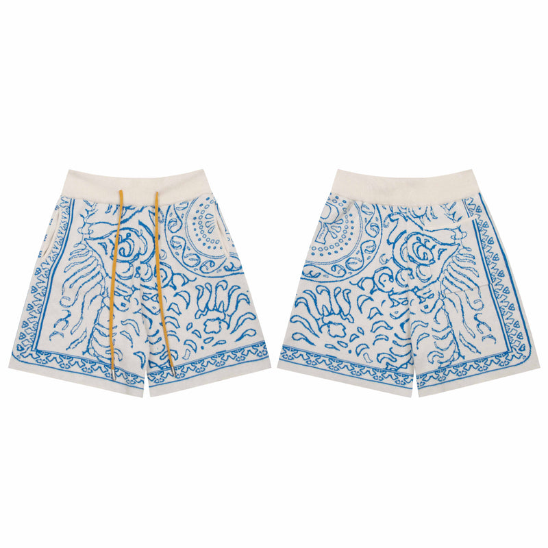 Shorts Rhude Branco/Azul