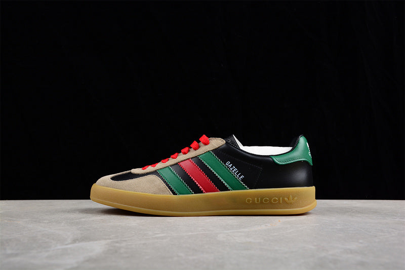 GU*CCI X GAZELLE SHOES CORE BLACK/GREEN/BROWN-RED