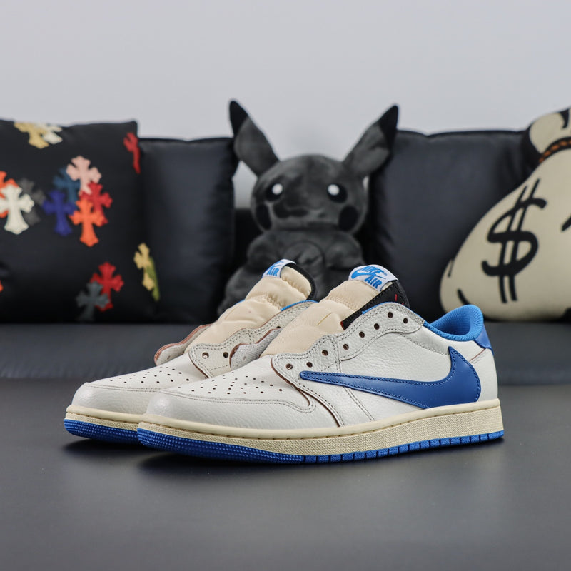 Air Jordan 1 Low Travis Scott X Fragment White Blue