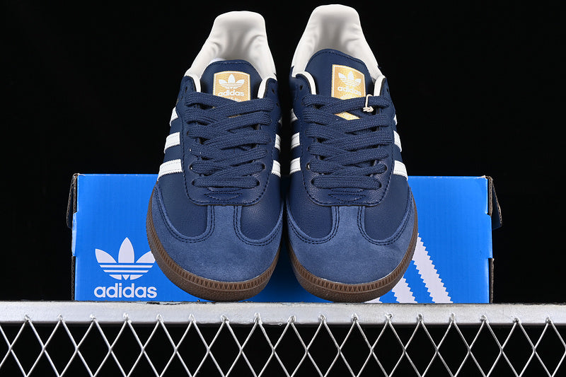 ADIDAS SAMBA VEGAN WHITE/BLUE/BROWN