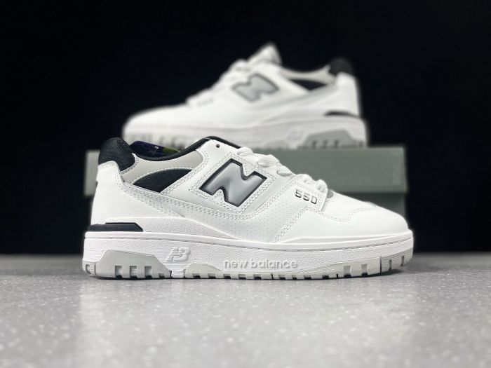 New Balance 550 White Concrete Black