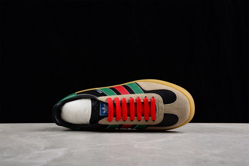 GU*CCI X GAZELLE SHOES CORE BLACK/GREEN/BROWN-RED