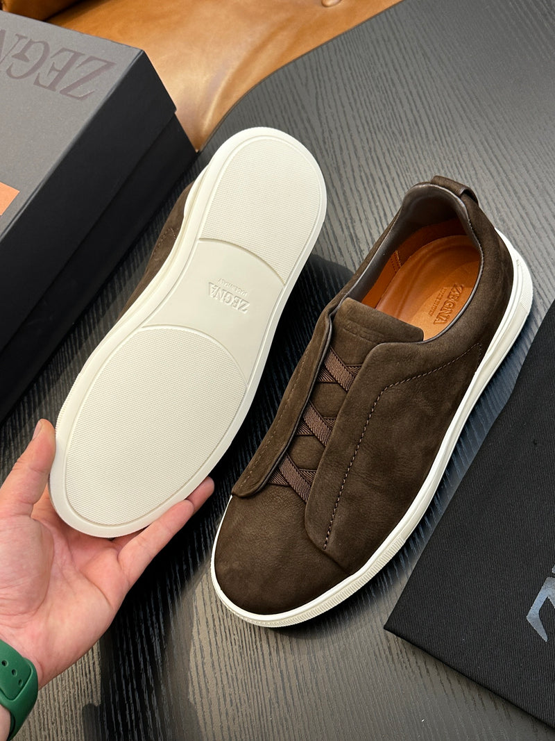 Zegna Tênis slip-on Marrom