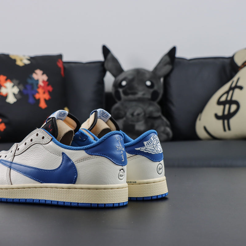 Air Jordan 1 Low Travis Scott X Fragment White Blue