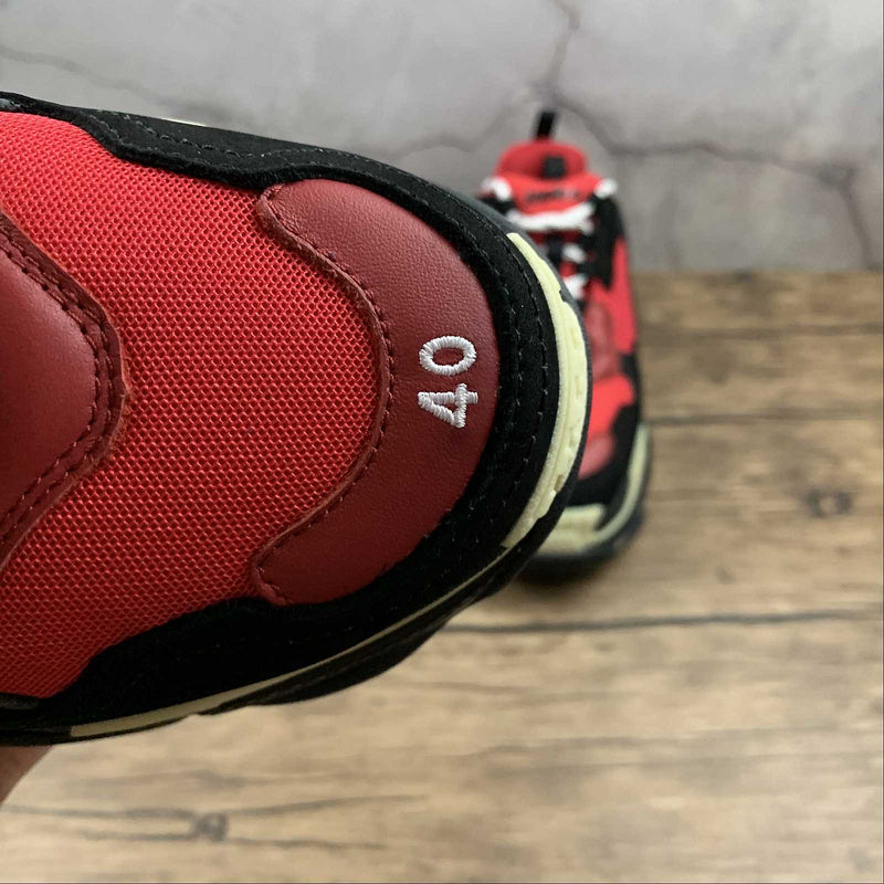 Balenciaga Triple S Red Black (Pre-Distressed)