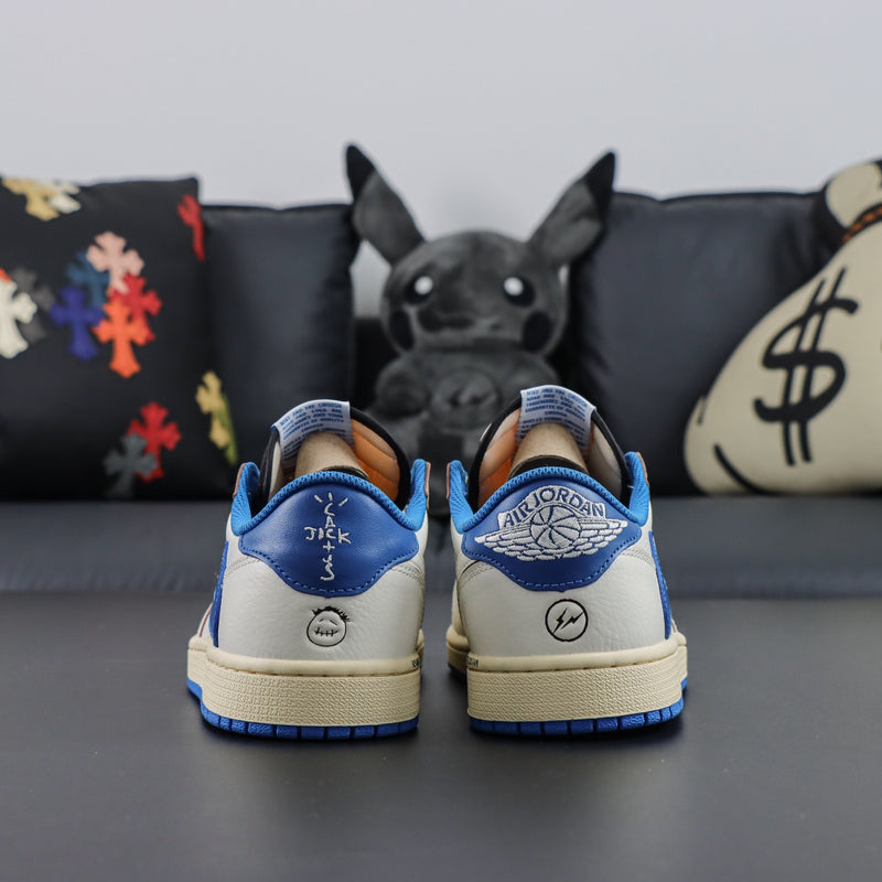 Air Jordan 1 Low Travis Scott X Fragment White Blue