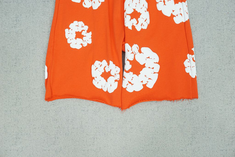 Shorts Moletom Denim Tears Laranja