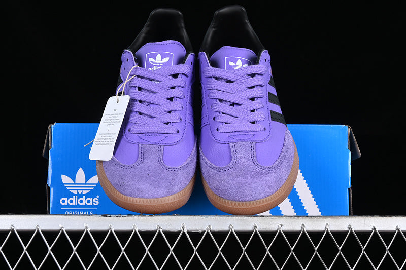 ADIDAS SAMBA VEGAN BROWN/BLACK/PURPLE