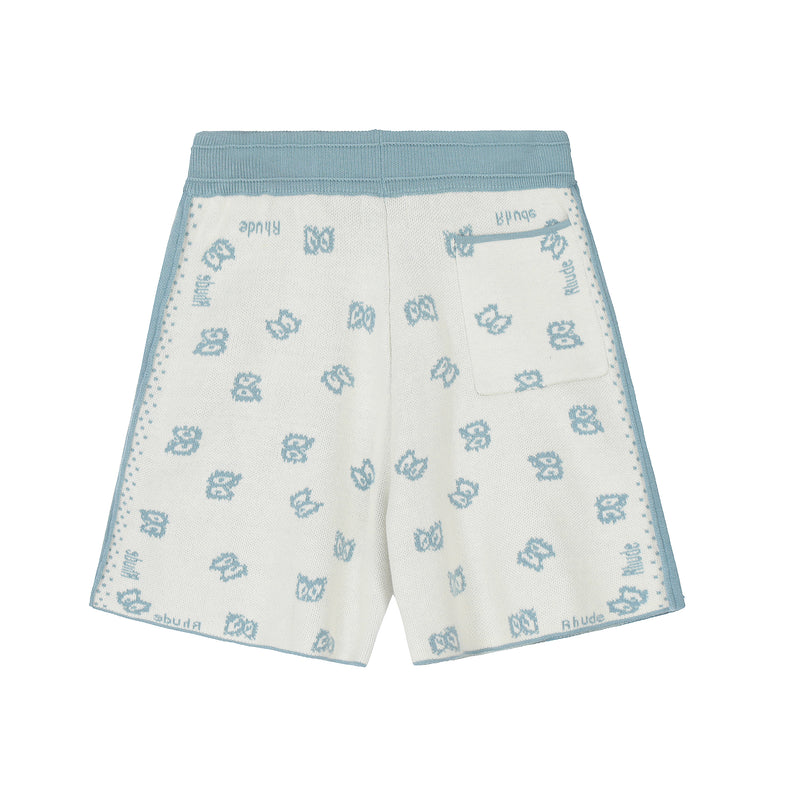 Shorts Rhude Branco/Azul