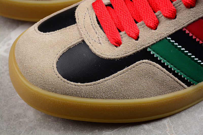 GU*CCI X GAZELLE SHOES CORE BLACK/GREEN/BROWN-RED