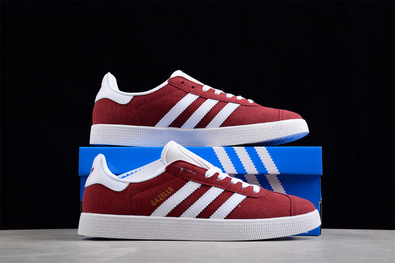 GAZELLE SHOES COLLEGIATE BURGUNDY/CLOUD WHITE/GOLD METALLIC